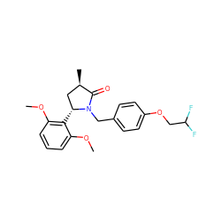 COc1cccc(OC)c1[C@@H]1C[C@@H](C)C(=O)N1Cc1ccc(OCC(F)F)cc1 ZINC000166333661