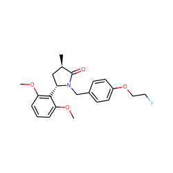 COc1cccc(OC)c1[C@@H]1C[C@@H](C)C(=O)N1Cc1ccc(OCCF)cc1 ZINC000167098701