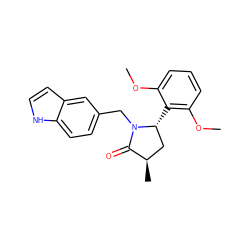 COc1cccc(OC)c1[C@@H]1C[C@@H](C)C(=O)N1Cc1ccc2[nH]ccc2c1 ZINC000167056147