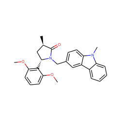 COc1cccc(OC)c1[C@@H]1C[C@@H](C)C(=O)N1Cc1ccc2c(c1)c1ccccc1n2C ZINC000166831557