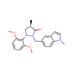 COc1cccc(OC)c1[C@@H]1C[C@@H](C)C(=O)N1Cc1ccc2c(ccn2C)c1 ZINC000167581247