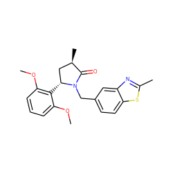 COc1cccc(OC)c1[C@@H]1C[C@@H](C)C(=O)N1Cc1ccc2sc(C)nc2c1 ZINC000098176928