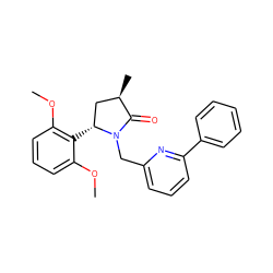 COc1cccc(OC)c1[C@@H]1C[C@@H](C)C(=O)N1Cc1cccc(-c2ccccc2)n1 ZINC000167089380