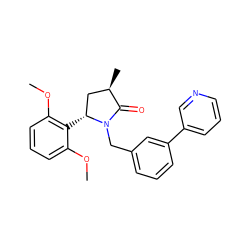 COc1cccc(OC)c1[C@@H]1C[C@@H](C)C(=O)N1Cc1cccc(-c2cccnc2)c1 ZINC000166826845