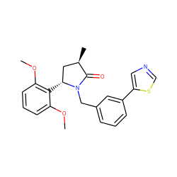 COc1cccc(OC)c1[C@@H]1C[C@@H](C)C(=O)N1Cc1cccc(-c2cncs2)c1 ZINC000167811346