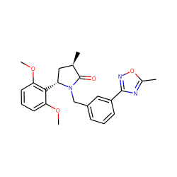 COc1cccc(OC)c1[C@@H]1C[C@@H](C)C(=O)N1Cc1cccc(-c2noc(C)n2)c1 ZINC000167364701