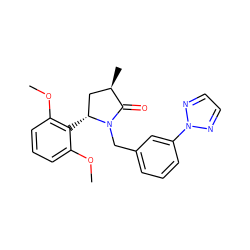 COc1cccc(OC)c1[C@@H]1C[C@@H](C)C(=O)N1Cc1cccc(-n2nccn2)c1 ZINC000167362807