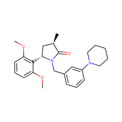 COc1cccc(OC)c1[C@@H]1C[C@@H](C)C(=O)N1Cc1cccc(N2CCCCC2)c1 ZINC000167534132