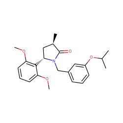 COc1cccc(OC)c1[C@@H]1C[C@@H](C)C(=O)N1Cc1cccc(OC(C)C)c1 ZINC000166992678