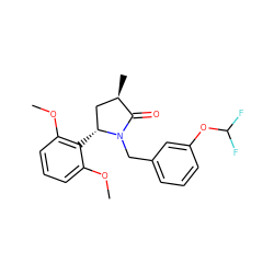 COc1cccc(OC)c1[C@@H]1C[C@@H](C)C(=O)N1Cc1cccc(OC(F)F)c1 ZINC000166829542