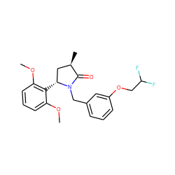 COc1cccc(OC)c1[C@@H]1C[C@@H](C)C(=O)N1Cc1cccc(OCC(F)F)c1 ZINC000167124431