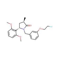 COc1cccc(OC)c1[C@@H]1C[C@@H](C)C(=O)N1Cc1cccc(OCCF)c1 ZINC000167102428