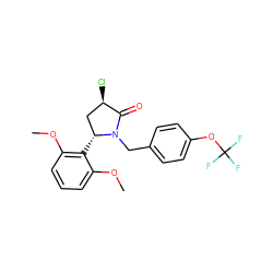 COc1cccc(OC)c1[C@@H]1C[C@@H](Cl)C(=O)N1Cc1ccc(OC(F)(F)F)cc1 ZINC000166810368