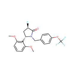 COc1cccc(OC)c1[C@@H]1C[C@@H](F)C(=O)N1Cc1ccc(OC(F)(F)F)cc1 ZINC000167457839