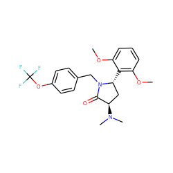 COc1cccc(OC)c1[C@@H]1C[C@@H](N(C)C)C(=O)N1Cc1ccc(OC(F)(F)F)cc1 ZINC000299871190