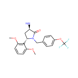 COc1cccc(OC)c1[C@@H]1C[C@@H](N)C(=O)N1Cc1ccc(OC(F)(F)F)cc1 ZINC000299856767