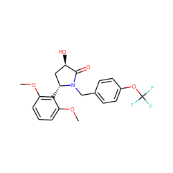 COc1cccc(OC)c1[C@@H]1C[C@@H](O)C(=O)N1Cc1ccc(OC(F)(F)F)cc1 ZINC000167090545