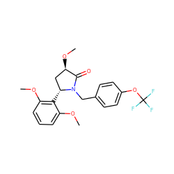 COc1cccc(OC)c1[C@@H]1C[C@@H](OC)C(=O)N1Cc1ccc(OC(F)(F)F)cc1 ZINC000166805531