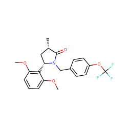 COc1cccc(OC)c1[C@@H]1C[C@H](C)C(=O)N1Cc1ccc(OC(F)(F)F)cc1 ZINC000103258918