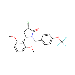 COc1cccc(OC)c1[C@@H]1C[C@H](Cl)C(=O)N1Cc1ccc(OC(F)(F)F)cc1 ZINC000166810599