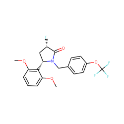 COc1cccc(OC)c1[C@@H]1C[C@H](F)C(=O)N1Cc1ccc(OC(F)(F)F)cc1 ZINC000166987763