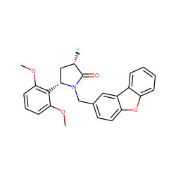 COc1cccc(OC)c1[C@@H]1C[C@H](F)C(=O)N1Cc1ccc2oc3ccccc3c2c1 ZINC000223036049