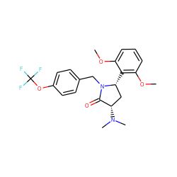 COc1cccc(OC)c1[C@@H]1C[C@H](N(C)C)C(=O)N1Cc1ccc(OC(F)(F)F)cc1 ZINC000299871191