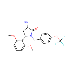 COc1cccc(OC)c1[C@@H]1C[C@H](N)C(=O)N1Cc1ccc(OC(F)(F)F)cc1 ZINC000299856768