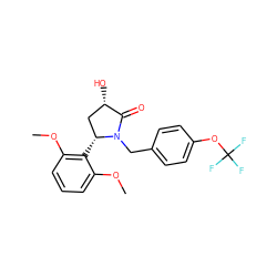 COc1cccc(OC)c1[C@@H]1C[C@H](O)C(=O)N1Cc1ccc(OC(F)(F)F)cc1 ZINC000167090769