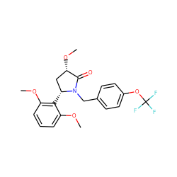 COc1cccc(OC)c1[C@@H]1C[C@H](OC)C(=O)N1Cc1ccc(OC(F)(F)F)cc1 ZINC000166805641