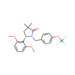 COc1cccc(OC)c1[C@@H]1CC(C)(C)C(=O)N1Cc1ccc(OC(F)(F)F)cc1 ZINC000098176927