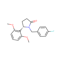 COc1cccc(OC)c1[C@@H]1CCC(=O)N1Cc1ccc(F)cc1 ZINC000167867867