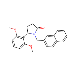 COc1cccc(OC)c1[C@@H]1CCC(=O)N1Cc1ccc2ccccc2c1 ZINC000166602872