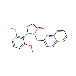 COc1cccc(OC)c1[C@@H]1CCC(=O)N1Cc1ccc2ccccc2n1 ZINC000167719105