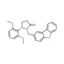 COc1cccc(OC)c1[C@@H]1CCC(=O)N1Cc1ccc2oc3ccccc3c2c1 ZINC000215900879