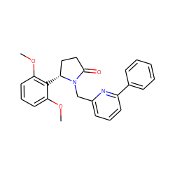 COc1cccc(OC)c1[C@@H]1CCC(=O)N1Cc1cccc(-c2ccccc2)n1 ZINC000167331700