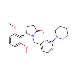 COc1cccc(OC)c1[C@@H]1CCC(=O)N1Cc1cccc(N2CCCCC2)n1 ZINC000166807358