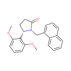 COc1cccc(OC)c1[C@@H]1CCC(=O)N1Cc1cccc2ccccc12 ZINC000167776711