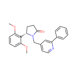 COc1cccc(OC)c1[C@@H]1CCC(=O)N1Cc1ccnc(-c2ccccc2)c1 ZINC000167140680