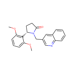 COc1cccc(OC)c1[C@@H]1CCC(=O)N1Cc1cnc2ccccc2c1 ZINC000167057300