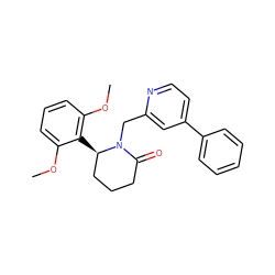 COc1cccc(OC)c1[C@@H]1CCCC(=O)N1Cc1cc(-c2ccccc2)ccn1 ZINC000167768078