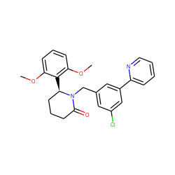 COc1cccc(OC)c1[C@@H]1CCCC(=O)N1Cc1cc(Cl)cc(-c2ccccn2)c1 ZINC000166291816