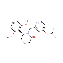 COc1cccc(OC)c1[C@@H]1CCCC(=O)N1Cc1cc(OC(F)F)ccn1 ZINC000167457616