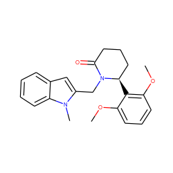 COc1cccc(OC)c1[C@@H]1CCCC(=O)N1Cc1cc2ccccc2n1C ZINC000167356775