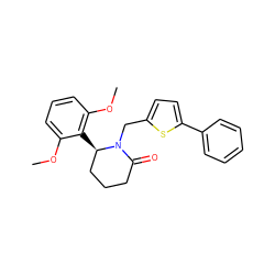 COc1cccc(OC)c1[C@@H]1CCCC(=O)N1Cc1ccc(-c2ccccc2)s1 ZINC000166744623