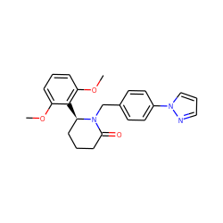 COc1cccc(OC)c1[C@@H]1CCCC(=O)N1Cc1ccc(-n2cccn2)cc1 ZINC000167084977