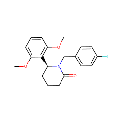 COc1cccc(OC)c1[C@@H]1CCCC(=O)N1Cc1ccc(F)cc1 ZINC000166975769