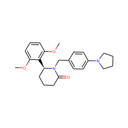 COc1cccc(OC)c1[C@@H]1CCCC(=O)N1Cc1ccc(N2CCCC2)cc1 ZINC000167769862