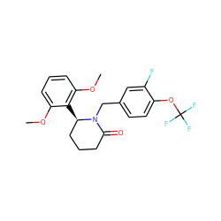 COc1cccc(OC)c1[C@@H]1CCCC(=O)N1Cc1ccc(OC(F)(F)F)c(F)c1 ZINC000167850346