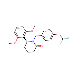 COc1cccc(OC)c1[C@@H]1CCCC(=O)N1Cc1ccc(OC(F)F)cc1 ZINC000167403368